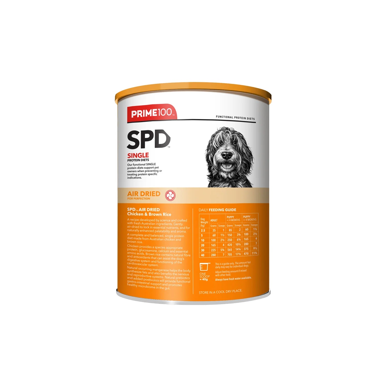Prime 100 SPD Chicken & Brown Rice Air Dried Dog Food