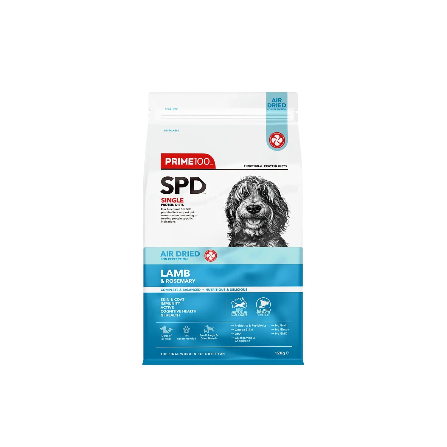 Prime 100 SPD Lamb & Rosemary Air Dried Dog Food Dry