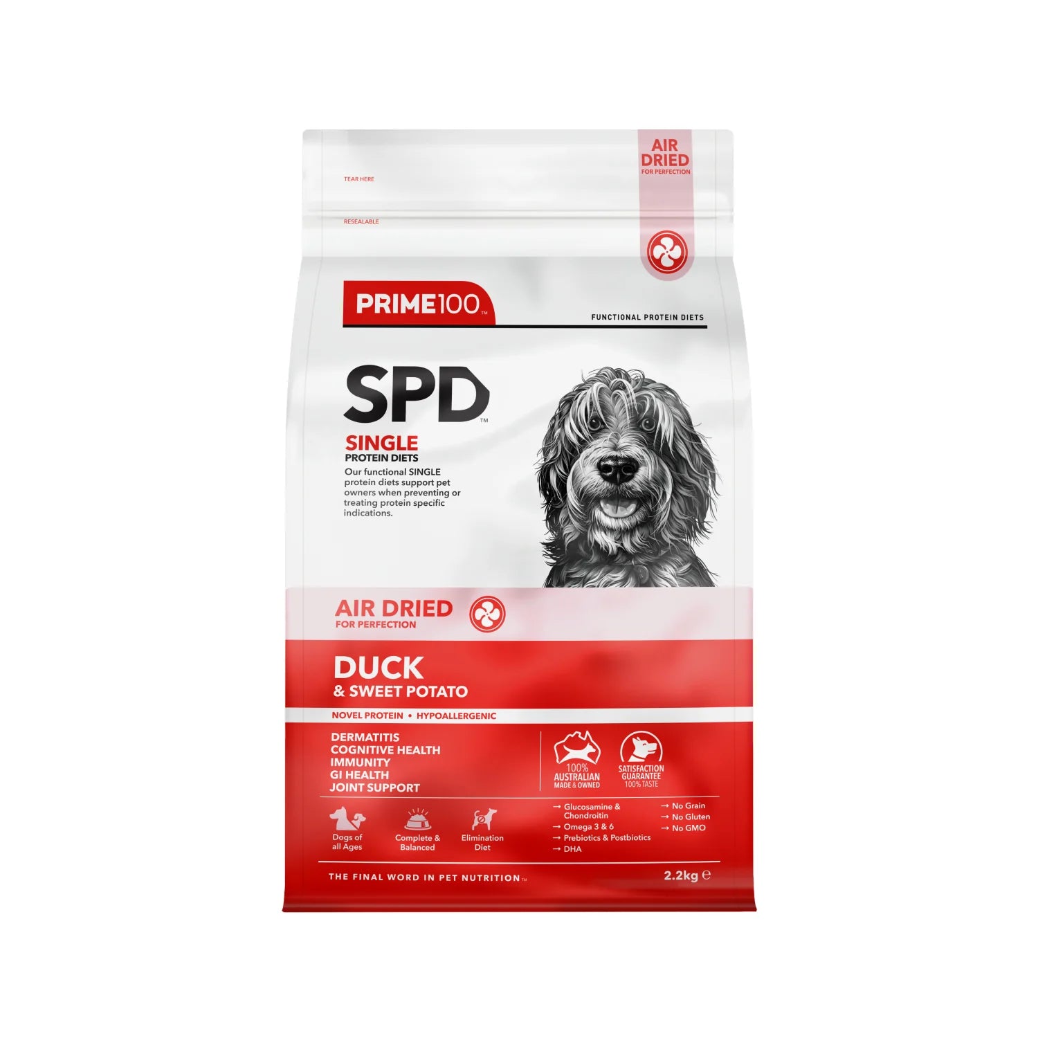 Prime 100 SPD Duck & Sweet Potato Air Dried Dog Food Dry