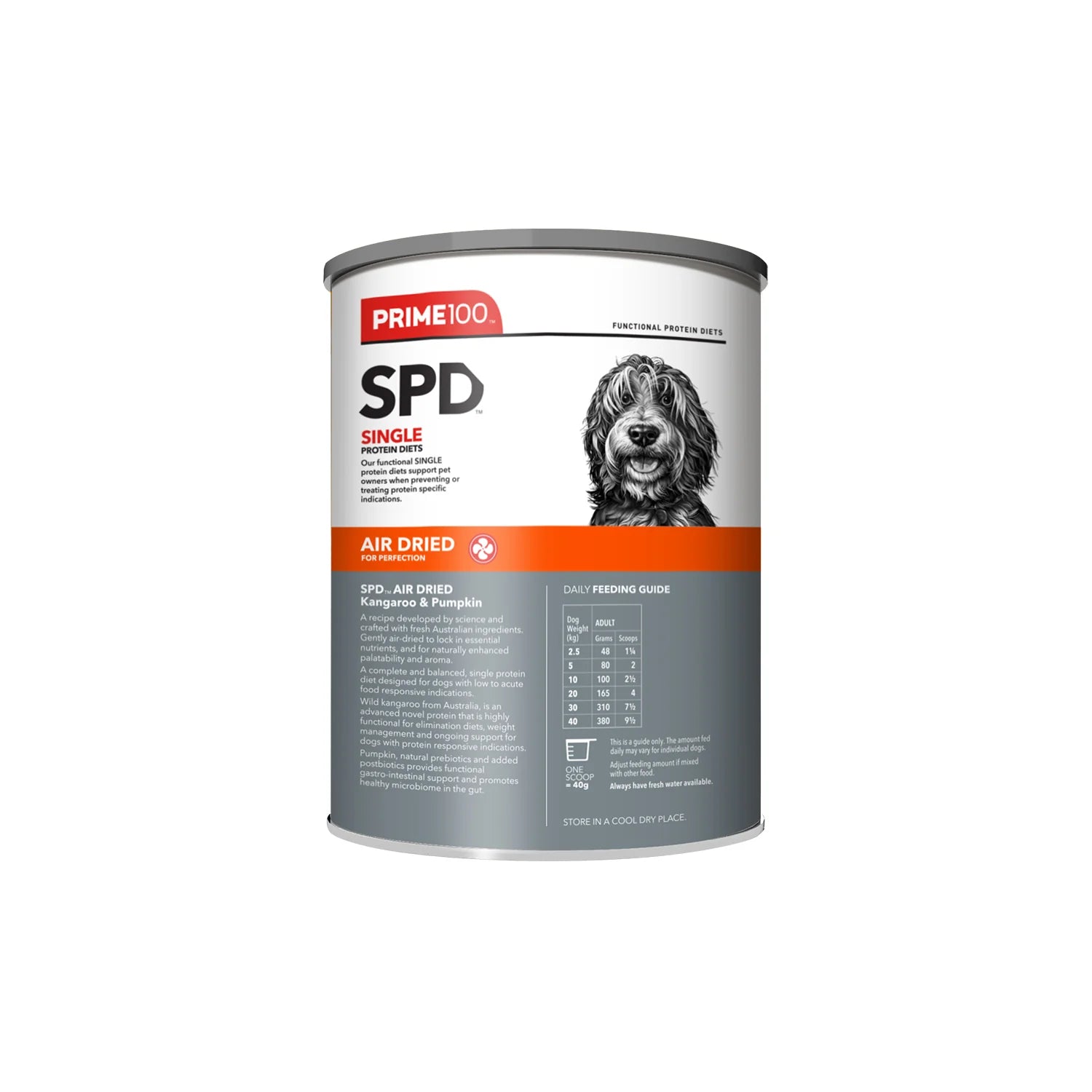 Prime 100 SPD Kangaroo & Pumpkin Air Dried Dog Food Dry