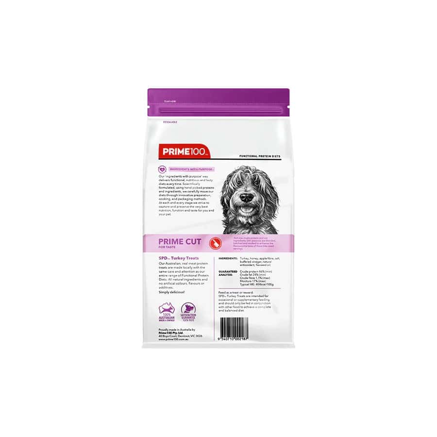 Prime 100 SPD Prime Cut Turkey Dog Treats 100g