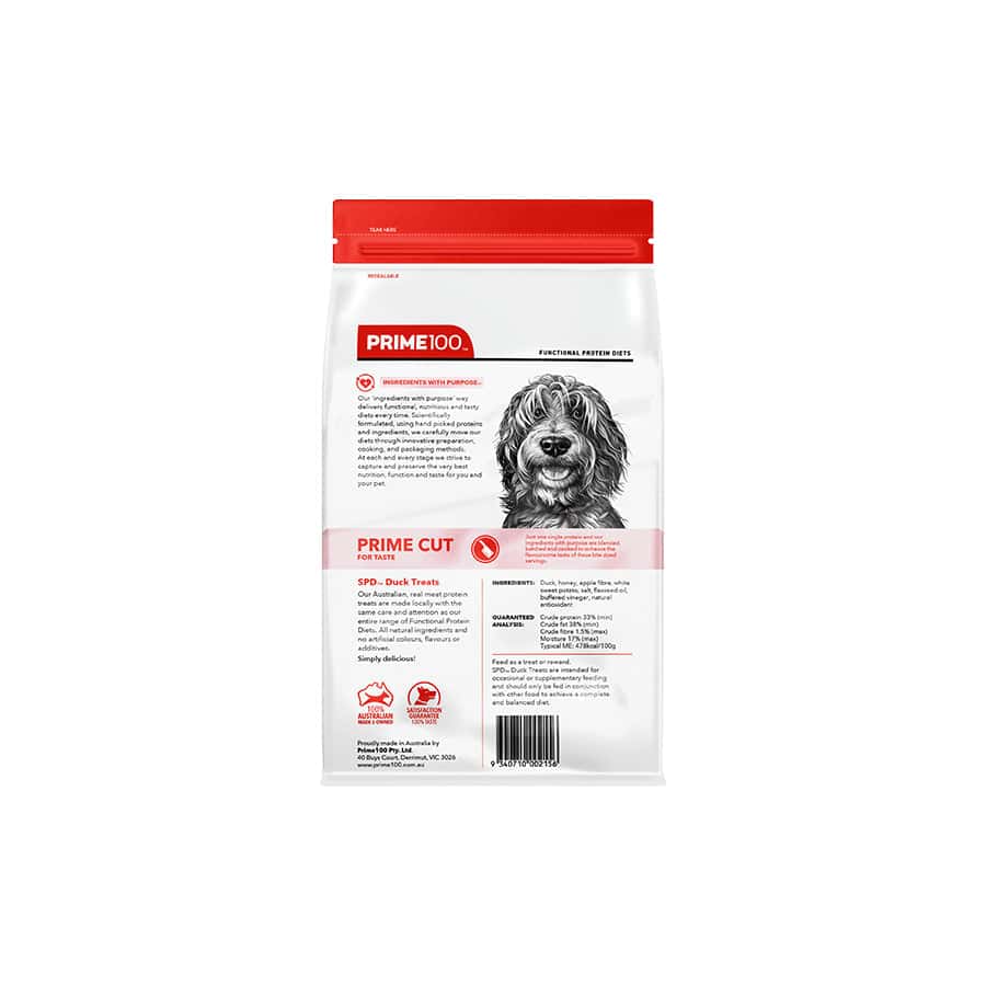 Prime 100 SPD Prime Cut Duck Dog Treats 100g