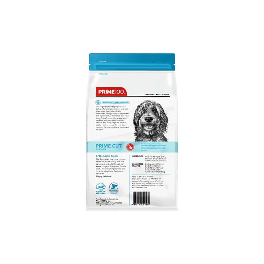Prime 100 SPD Prime Cut Lamb Dog Treats 100g