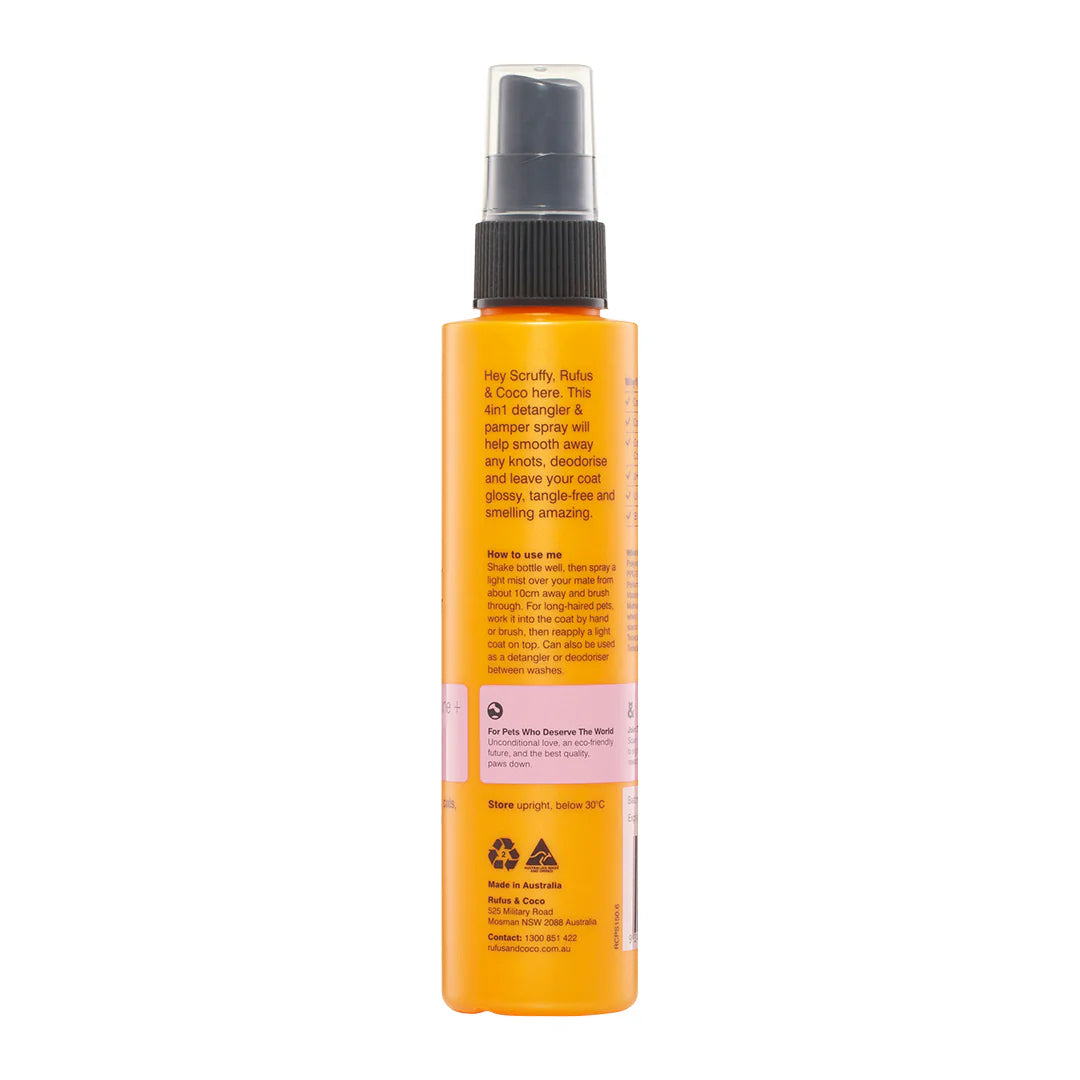 Rufus & Coco 4 In 1 Pamper Spray 150ml