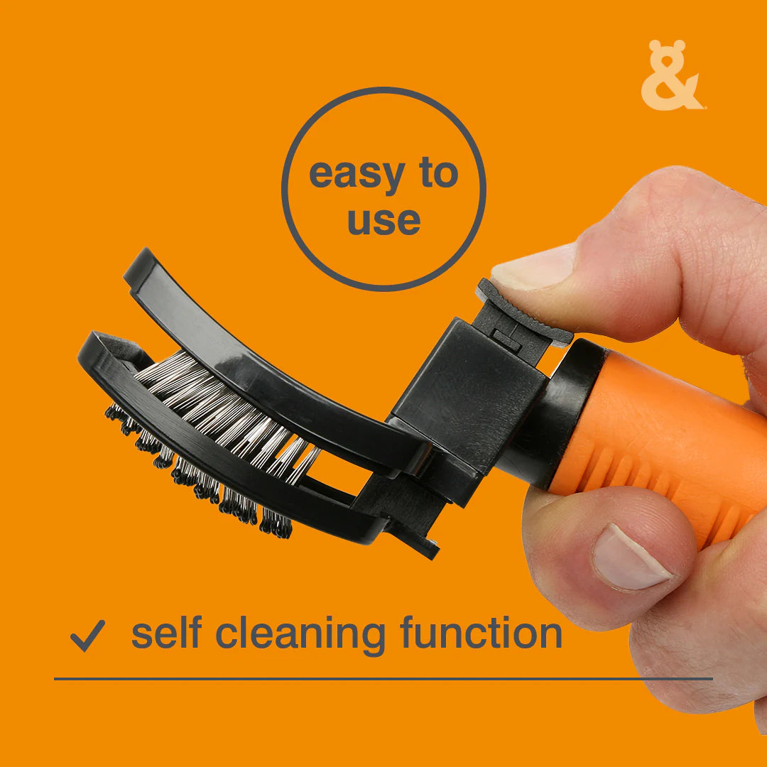 Rufus & Coco Self Cleaning Cat & Dog Slicker Brush