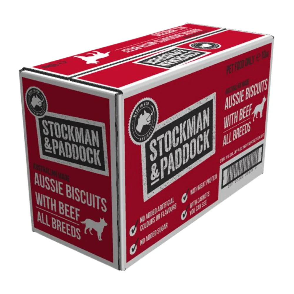 Stockman & Paddock Aussie Biscuits with Beef Treats 10kg