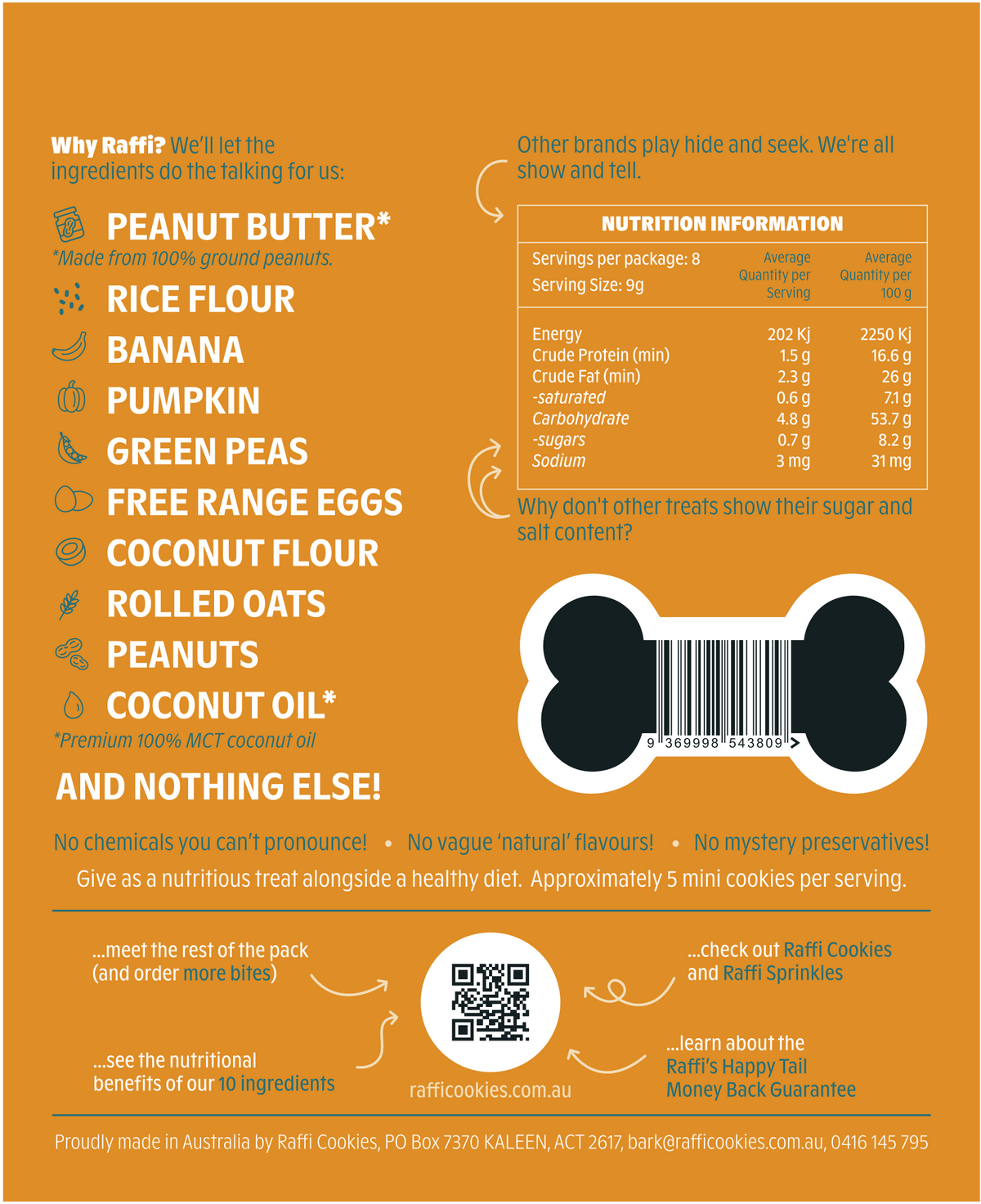 Raffi Natural Dog Mini Cookie Bites 70gr