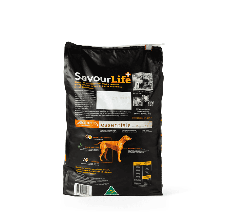 SavourLife Essentials Adult Large Breed Dog Food Chicken 15kg