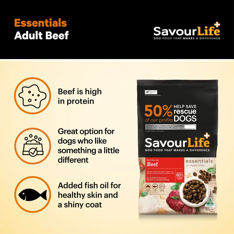 SavourLife Essentials Adult Dog Food Beef