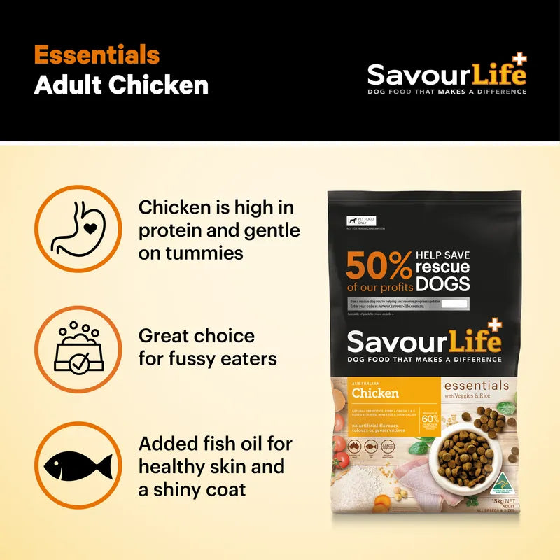 SavourLife Essentials Adult Dog Food Chicken