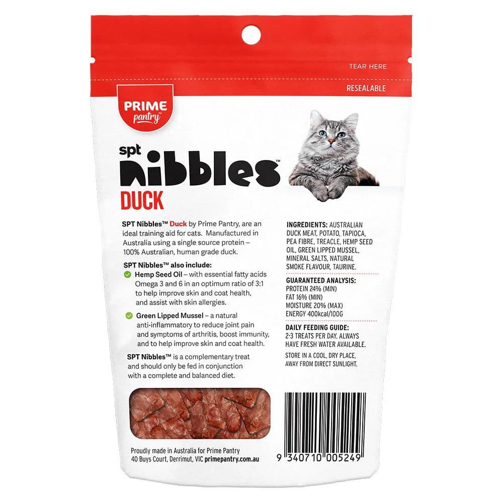 Prime 100 SPT Nibbles Duck Cat Treats 40g