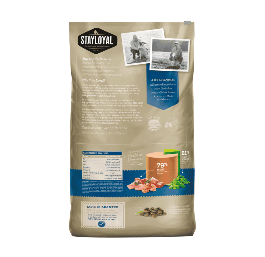 Stay Loyal Original Dog Food Chicken Lamb & Fish Grain Free
