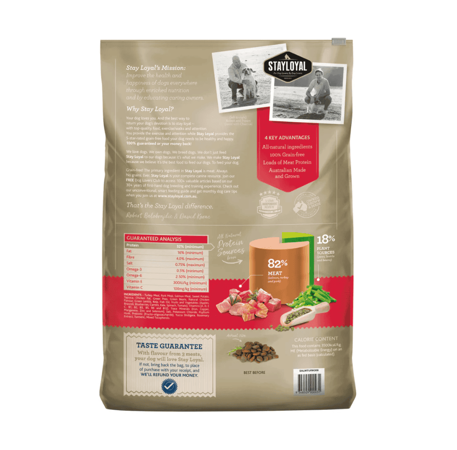 Stay Loyal Premium Dog Food Salmon Turkey & Pork Grain Free