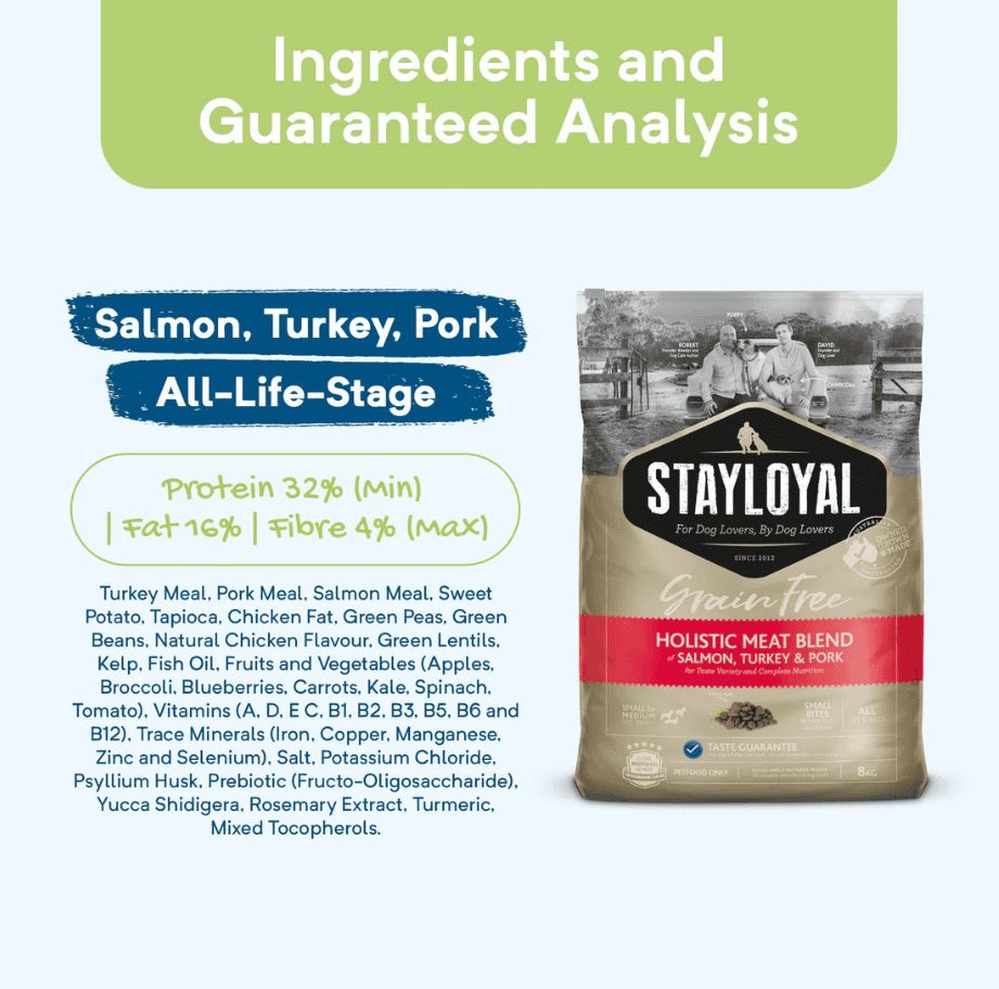 Stay Loyal Premium Dog Food Salmon Turkey & Pork Grain Free