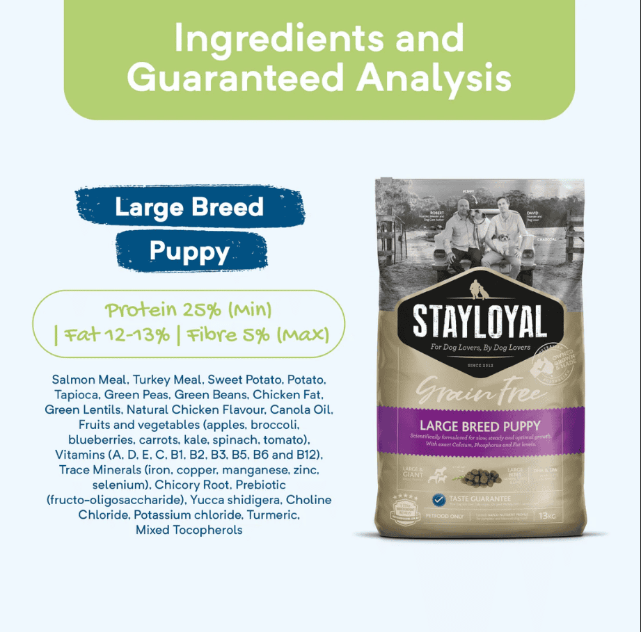 Stay Loyal Premium Large Breed Puppy Grain Free Food 13kg (Clearance)