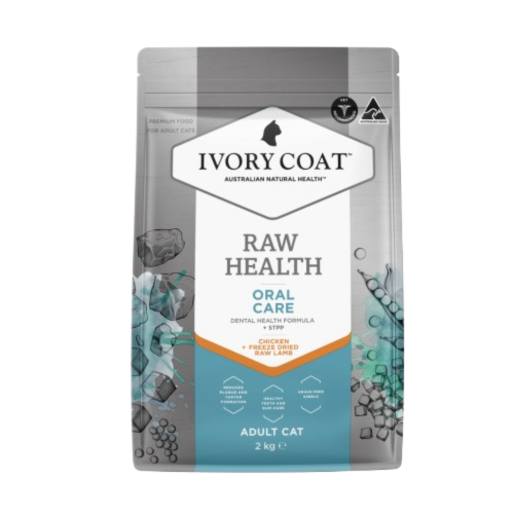 Ivory Coat Raw Health Oral Care Adult Dry Cat Food