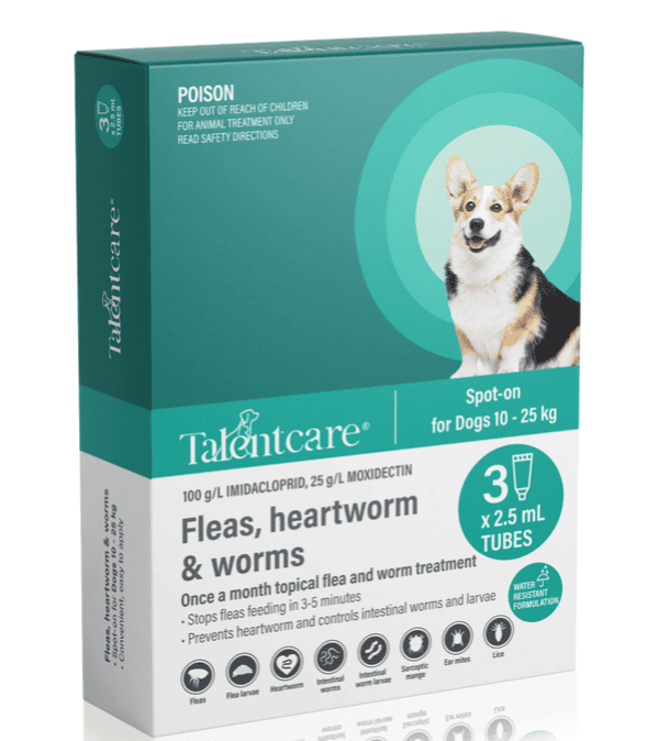 Talentcare Spot-On for Dogs 10kg - 25kg- 3 Pack