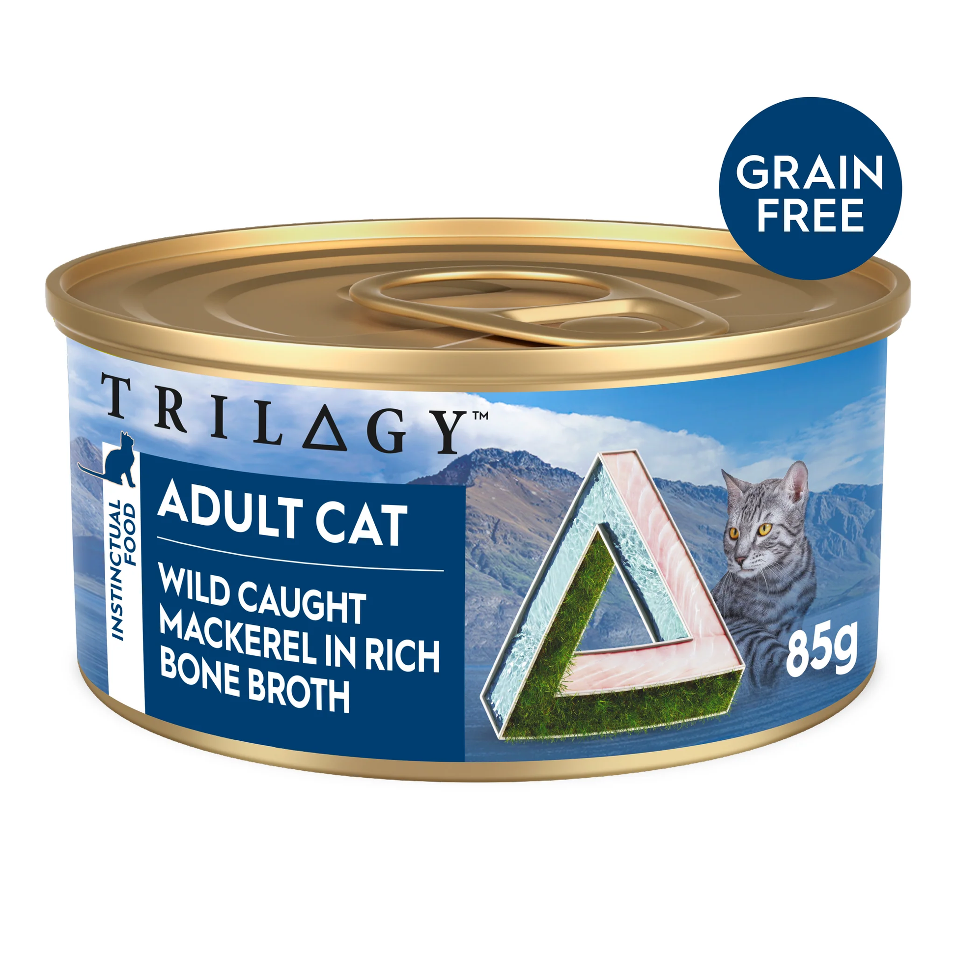 Triology Adult Cat Wet Food Mackerel in Rich Bone Broth 85G 24pack