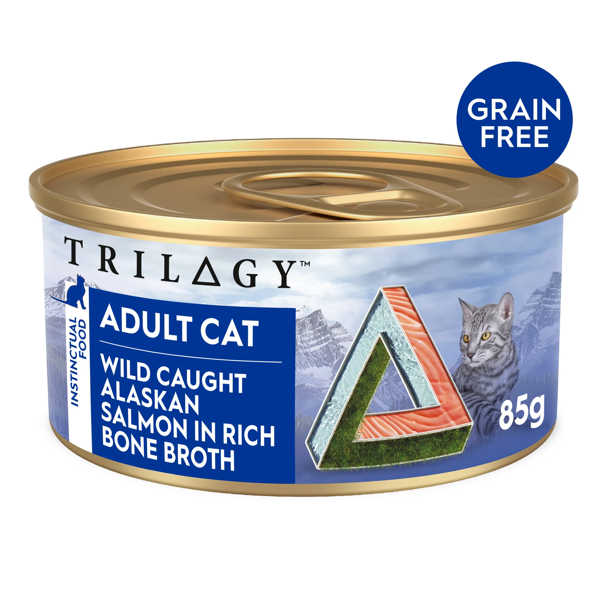 Triology Adult Cat Wet Food Salmon in Bone Broth 85G 24pack