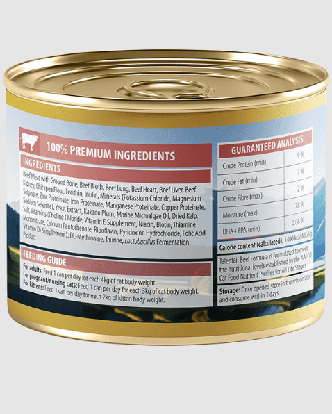 Talentail Ultimate Canned New Zealand Beef Cat Food 12pk