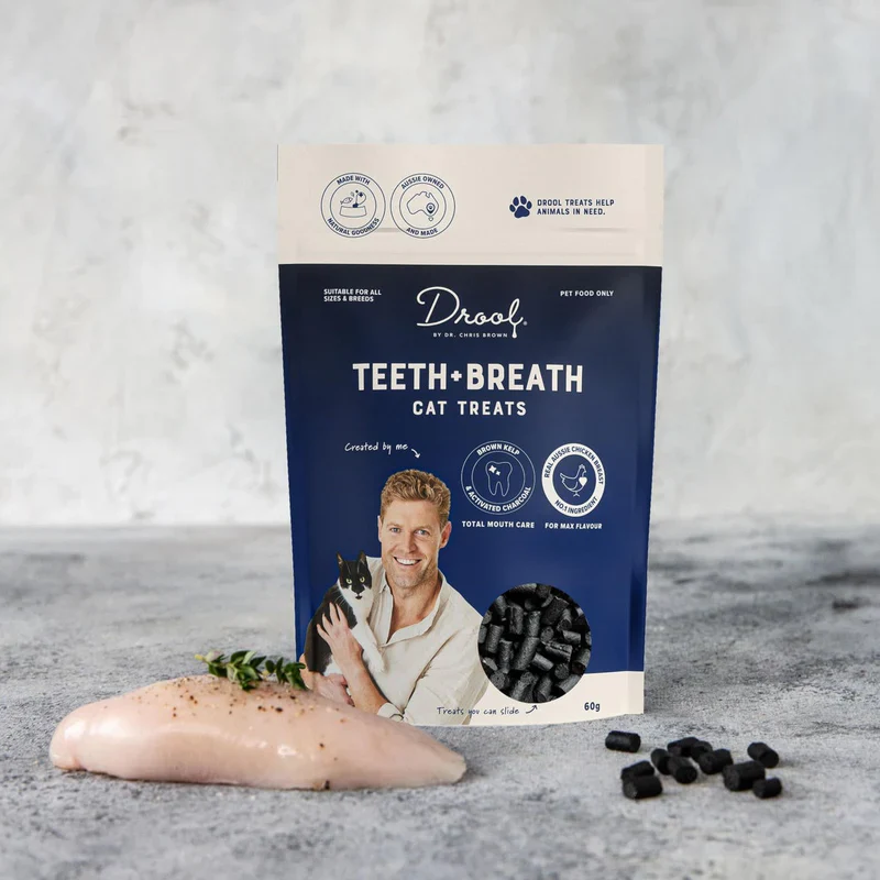 Drool Teeth and Breath Treats For Cats 60g