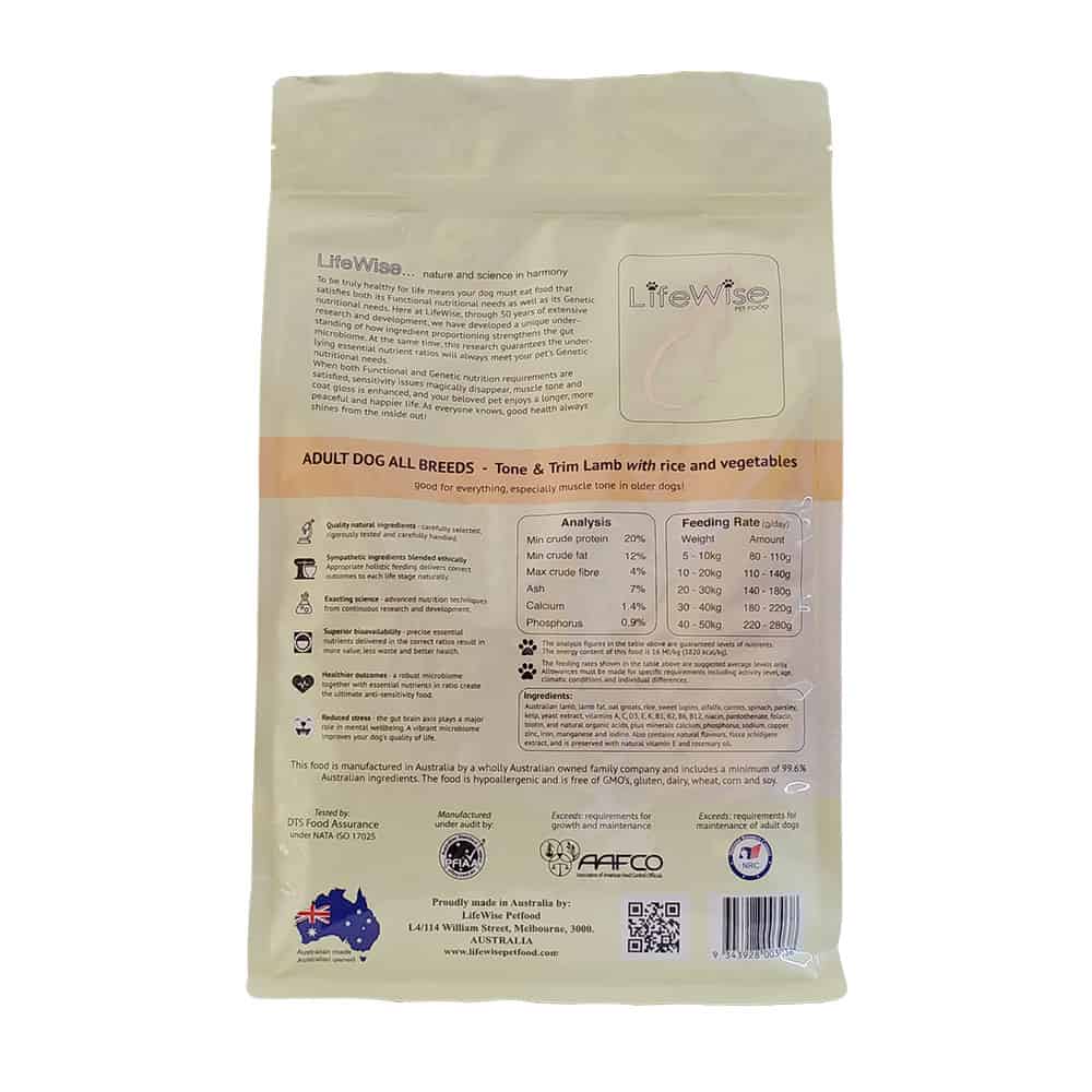 LifeWise Tone & Trim Lamb with Oats and Vegetables
