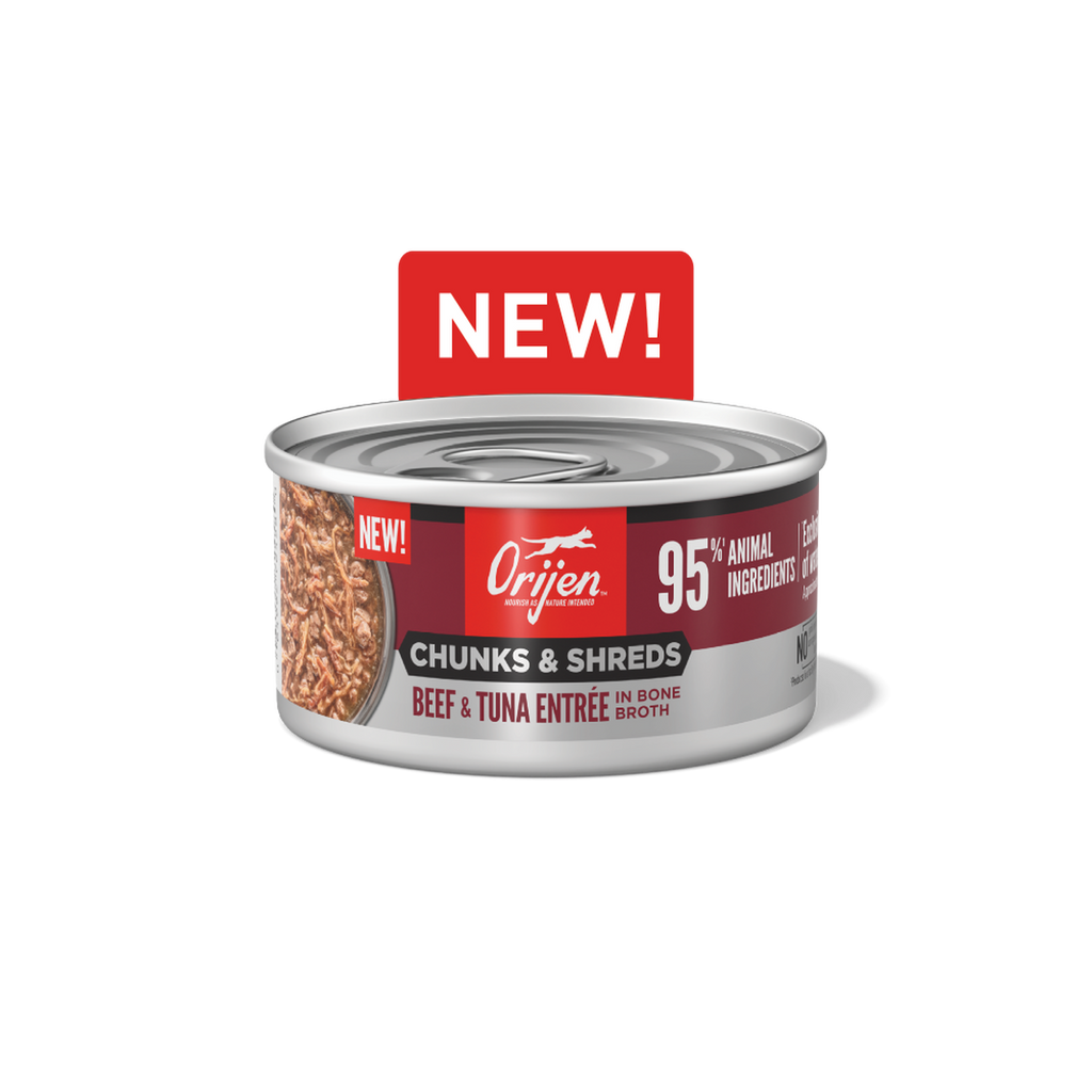 Orijen Chunks and Shreds Tuna & Beef Wet Cat Food 85g X 12