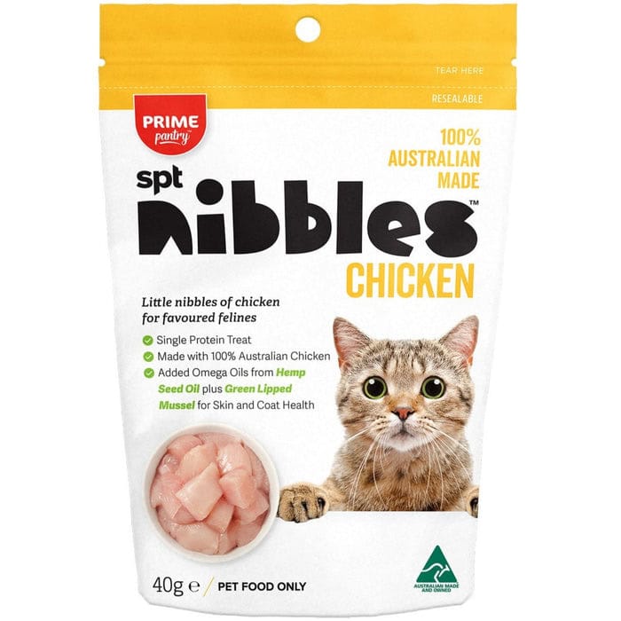 Prime 100 Prime Pantry SPT Nibbles Chicken Cat Treats 40g