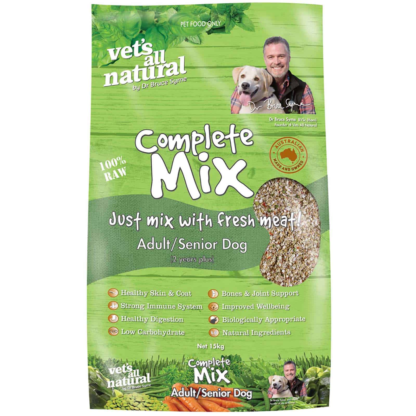 Vets All Natural Complete Mix Adult and Senior Dog Food