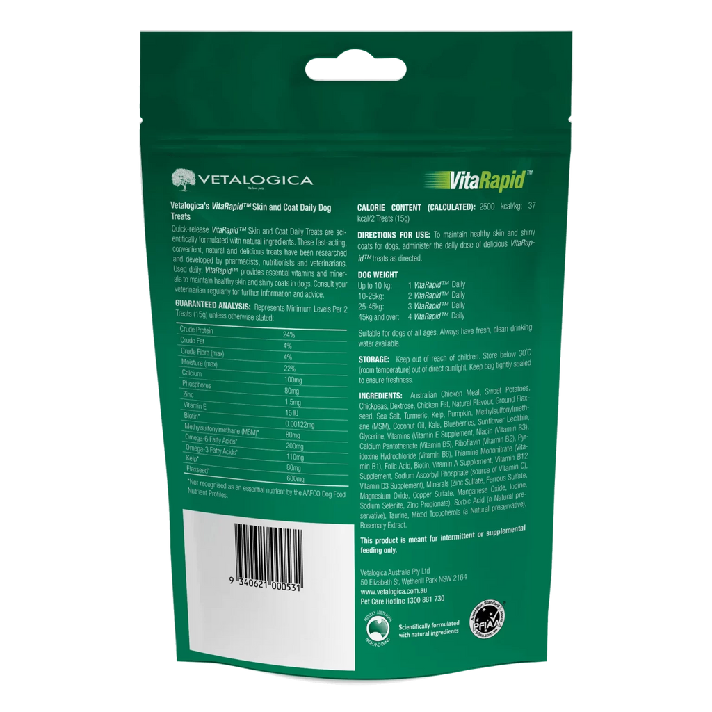 VitaRapid Skin & Coat Daily Treats For Dogs 210g