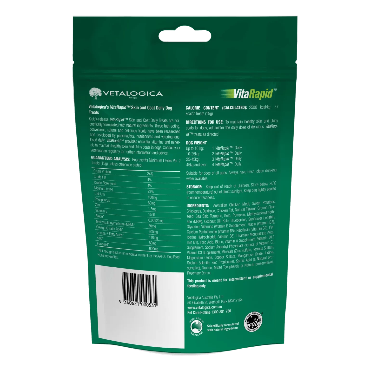 VitaRapid Skin & Coat Daily Treats For Dogs 210g