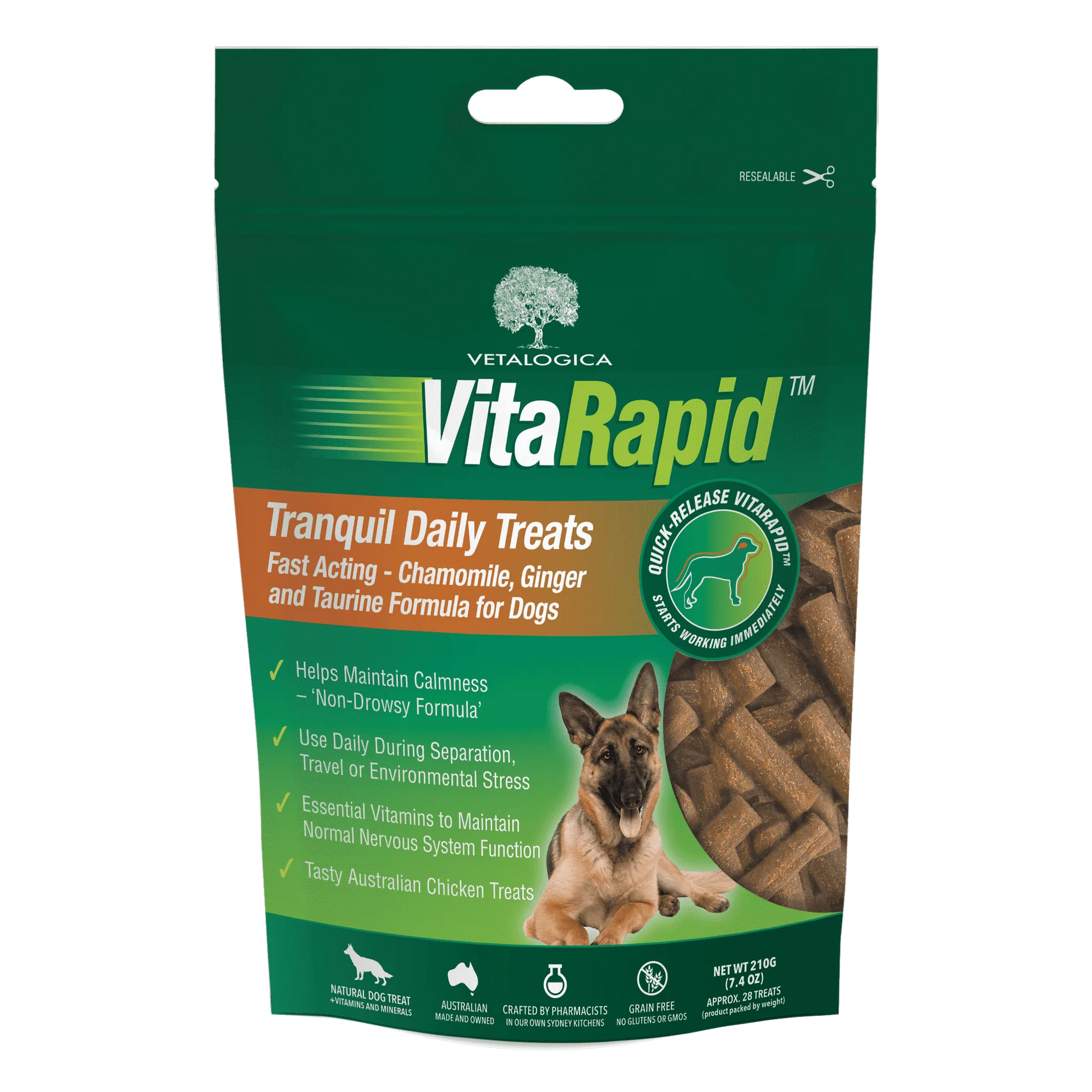 VitaRapid Tranquil Daily Treats For Dogs 210g