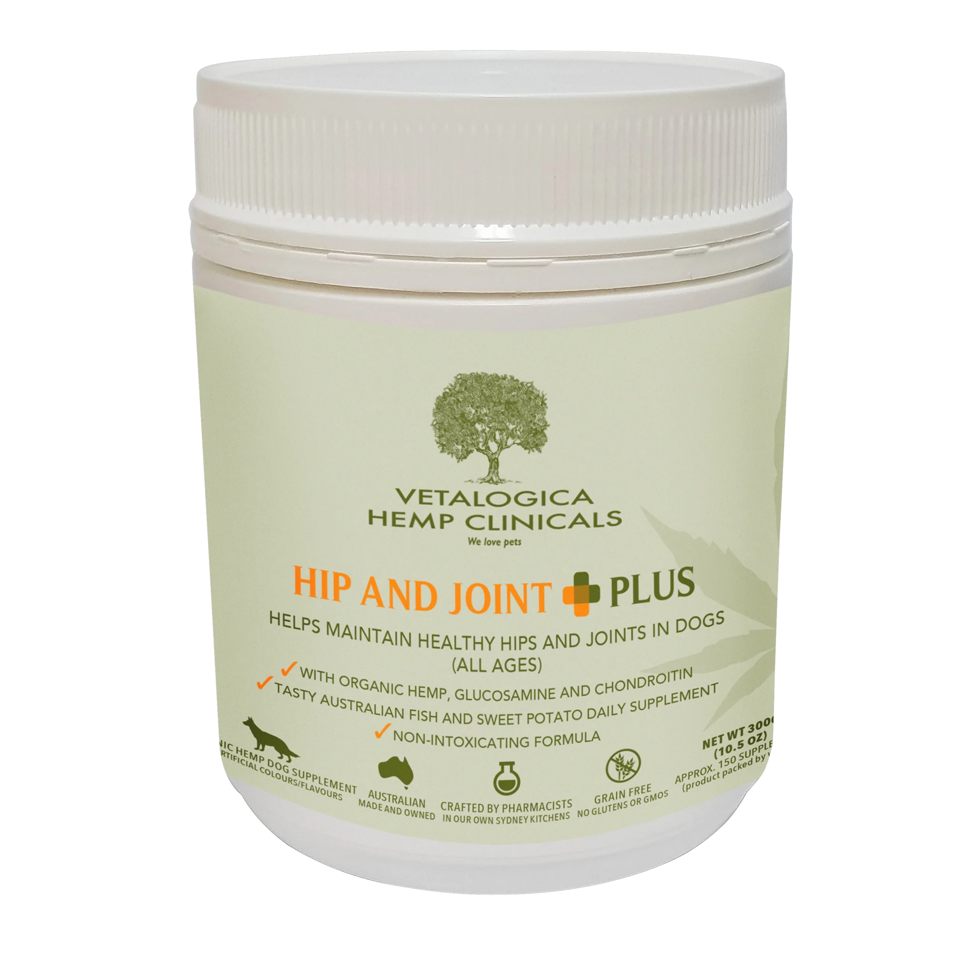 Vetalogica Hemp Clinicals Hip & Joint Plus Supplements for Dogs 300g