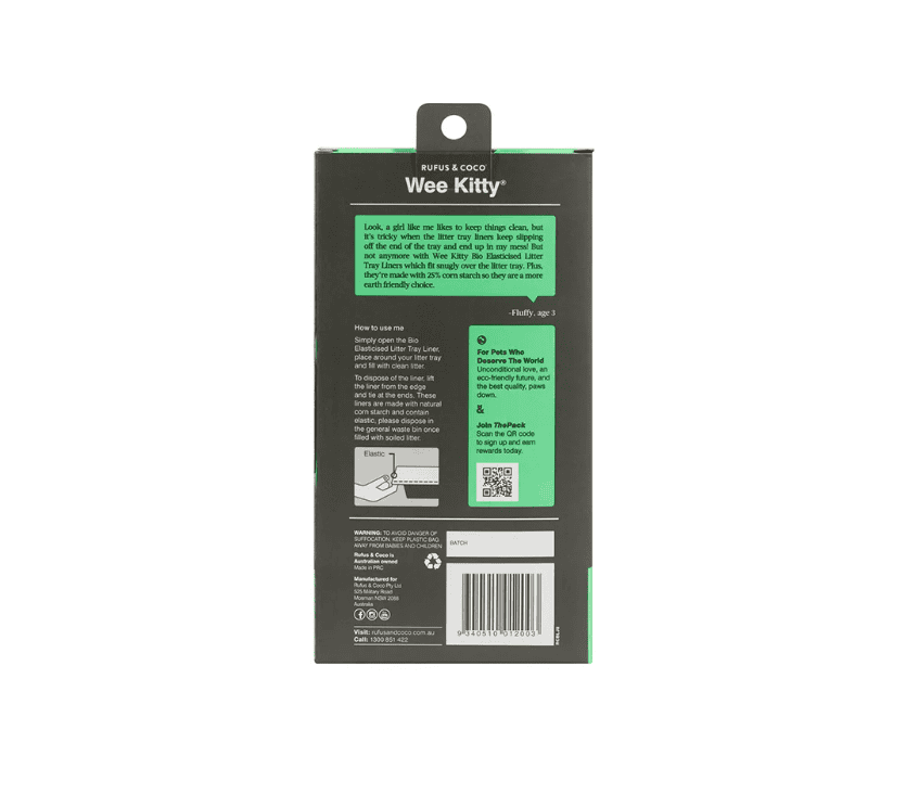 Wee Kitty Bio Elasticised Litter Tray Liners