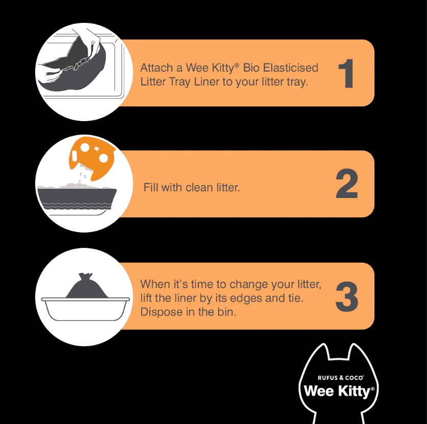 Wee Kitty Bio Elasticised Litter Tray Liners