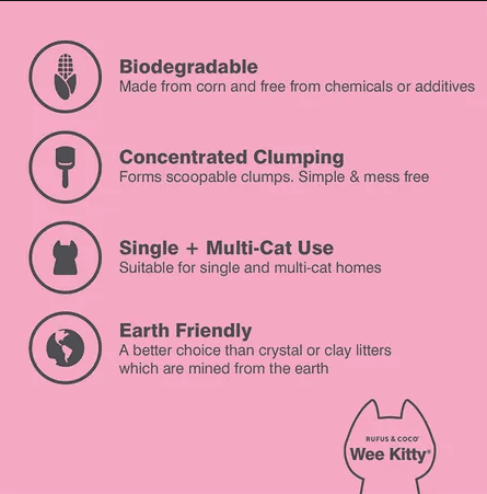 Wee Kitty Kitten Corn Clumping Litter