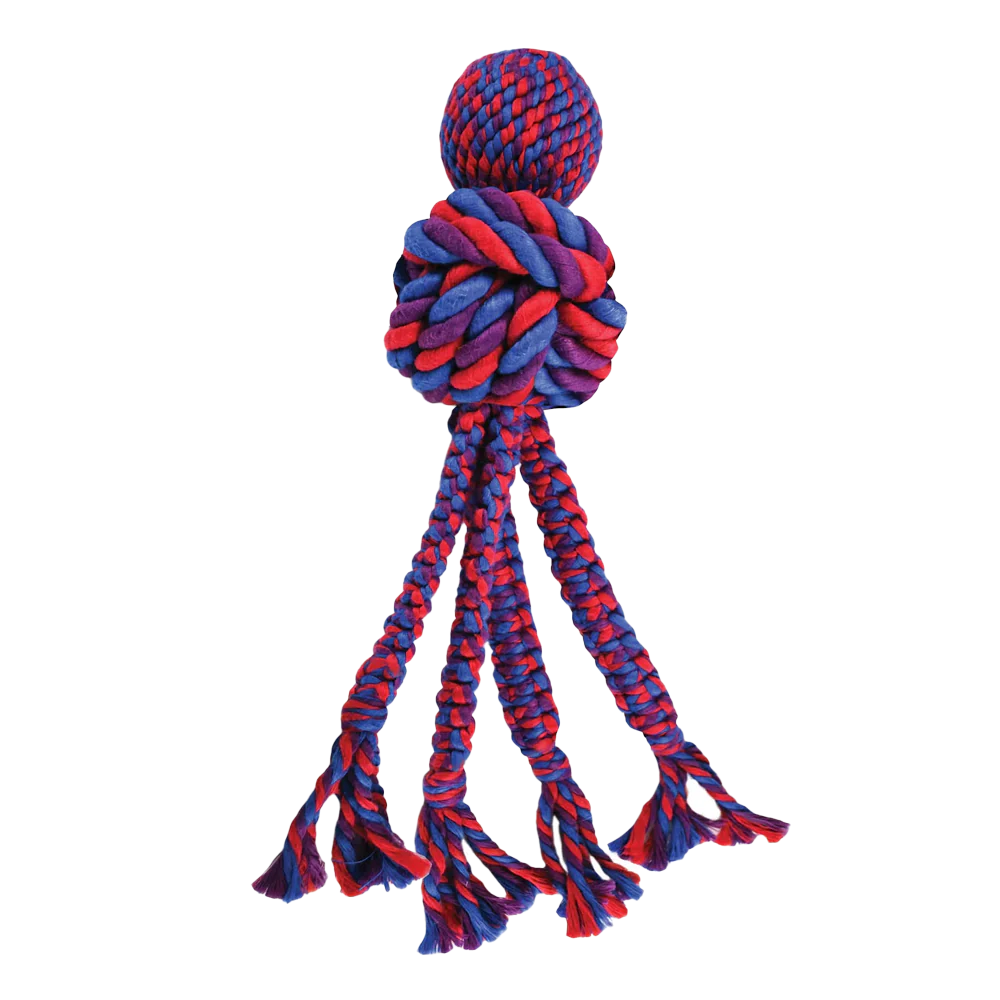 Kong Wubba Weaves with Rope Dog Toys - Assorted Colour