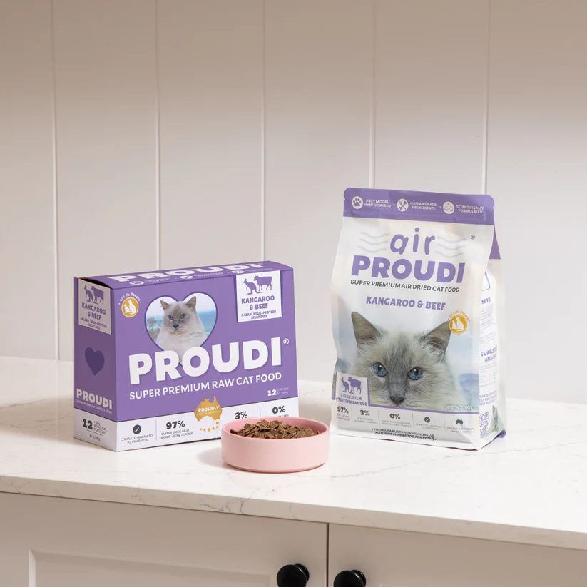 Proudi Premium Air-dried Kangaroo and Beef Cat Food