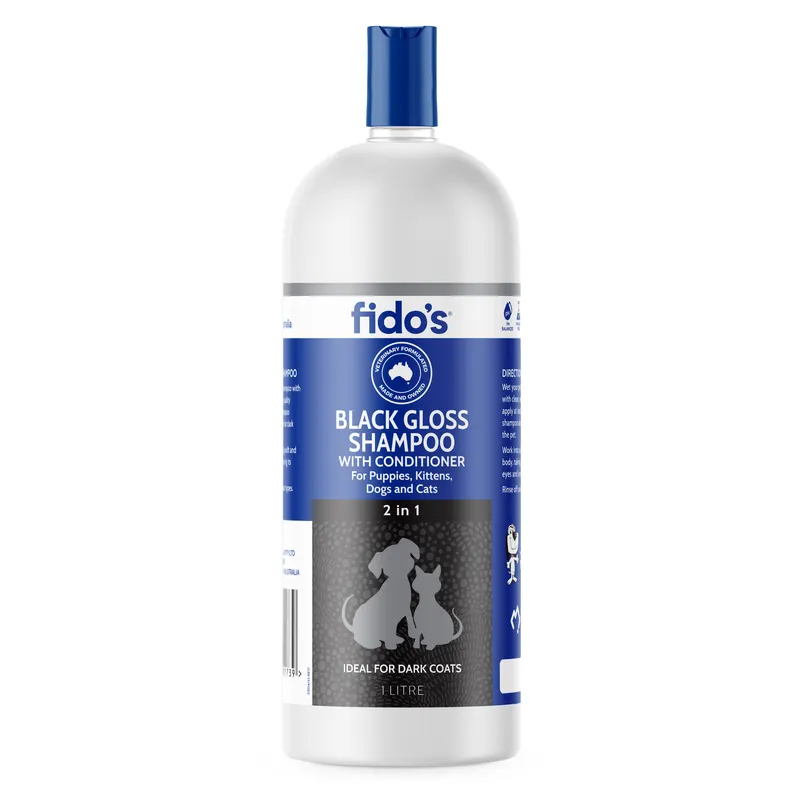 Fido's Black Gloss Shampoo with Conditioner for Dogs and Cats