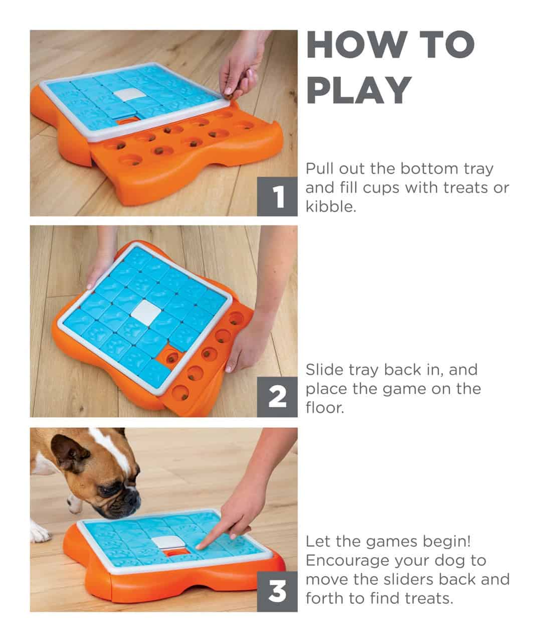 Nina Ottosson Dog Challenge Slider Interactive Treat Puzzle Dog Toy
