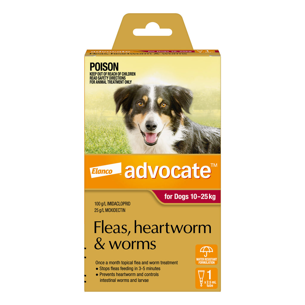 Advocate For Large Dogs Fleas, Heartworm & Worm (Red)