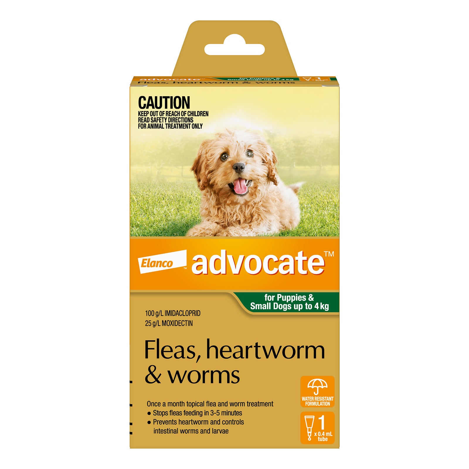 Advocate For Small Dogs and Puppies Fleas, Heartworm & Worm (Green)