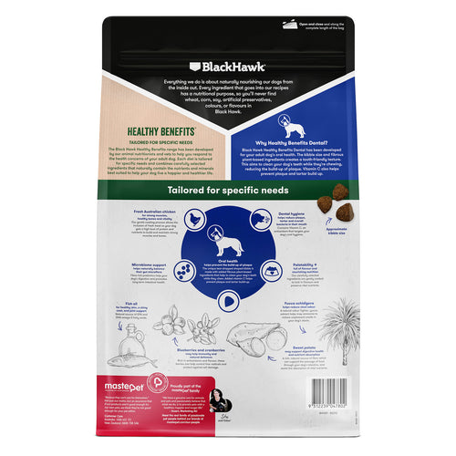 Black Hawk Healthy Benefits Dog Food Dental 10kg (Expiry 31 Oct 2026)