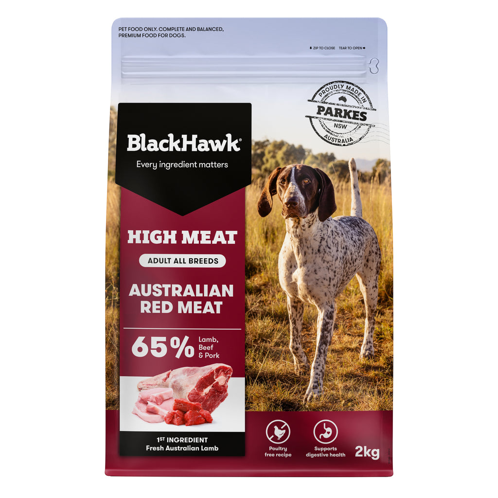 Black Hawk High Meat Adult Dog Food Australian Red Meat
