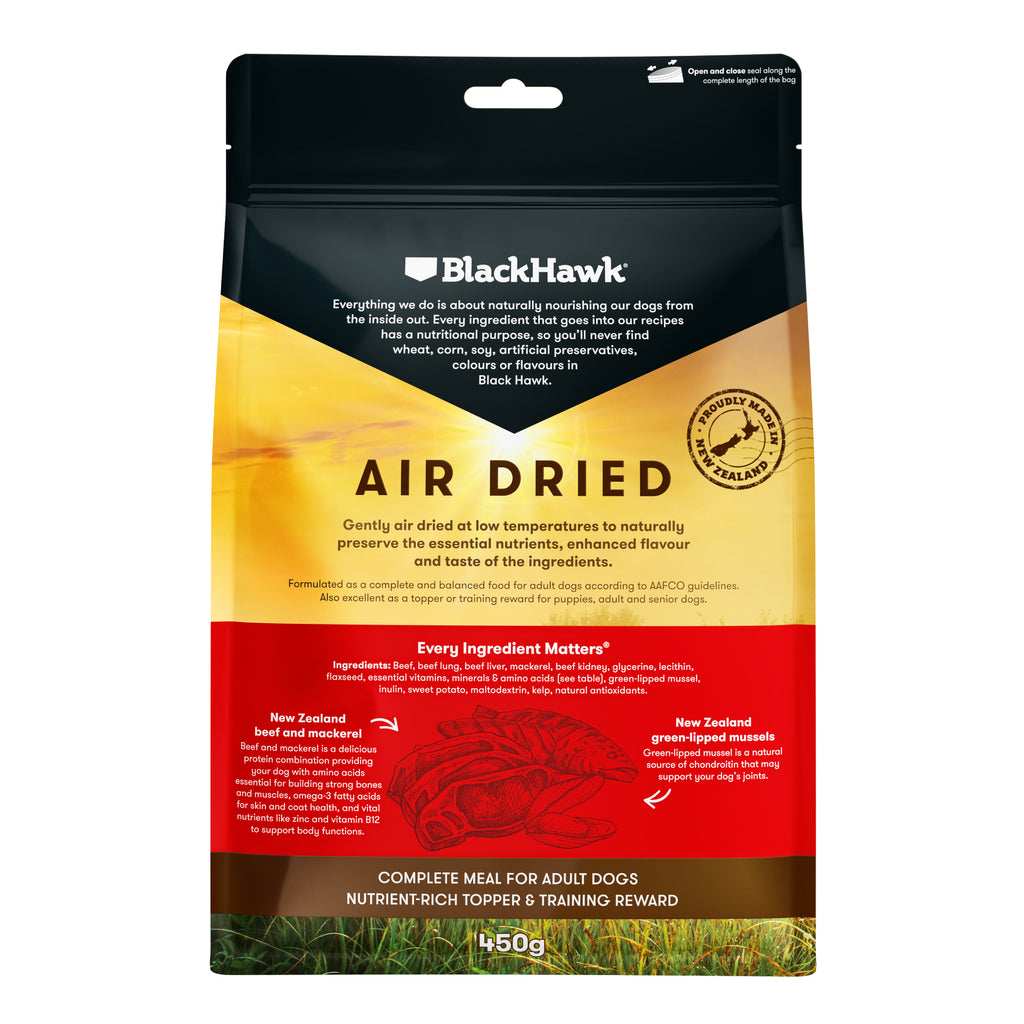 Black Hawk Air Dried Adult Dog Food Beef/Fish