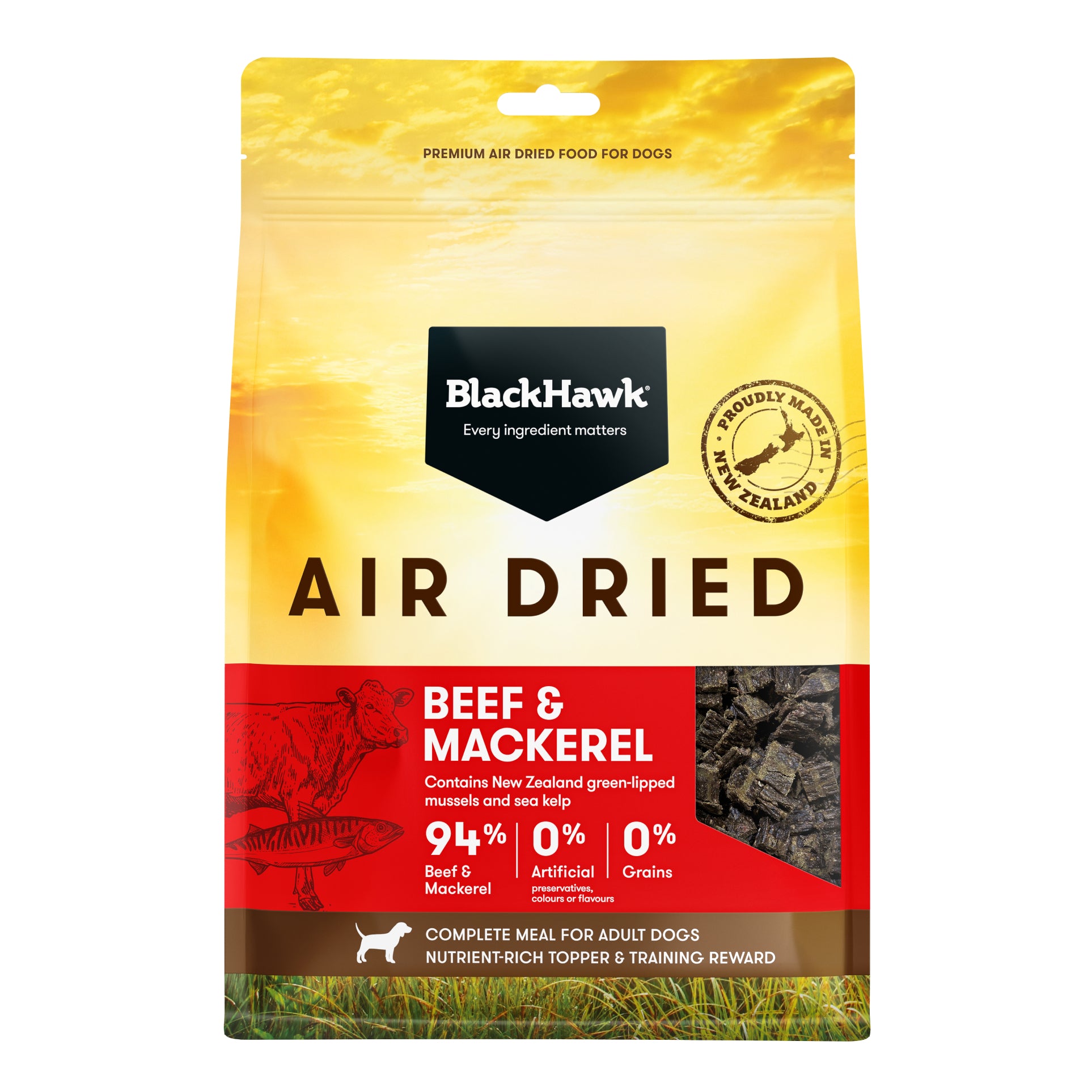 Black Hawk Air Dried Adult Dog Food Beef/Fish
