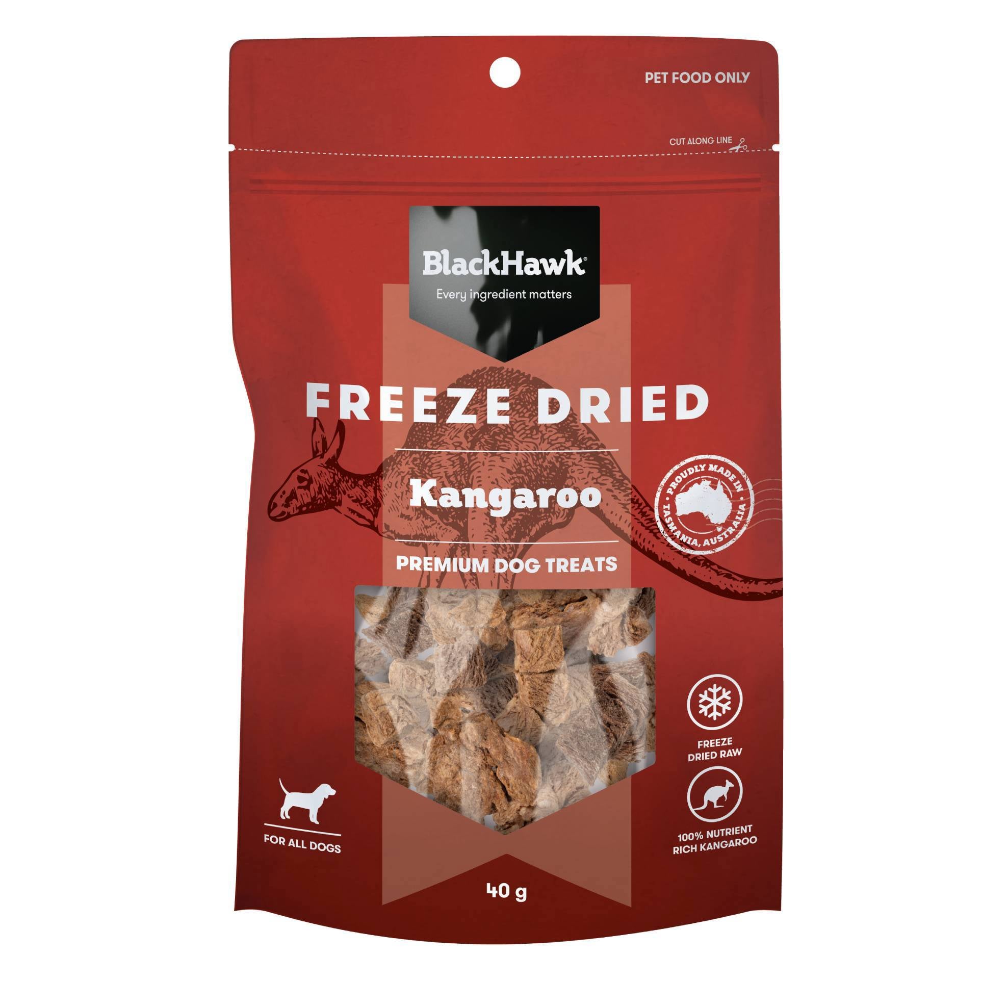 Black Hawk Freeze Dried Kangaroo Treat 40G