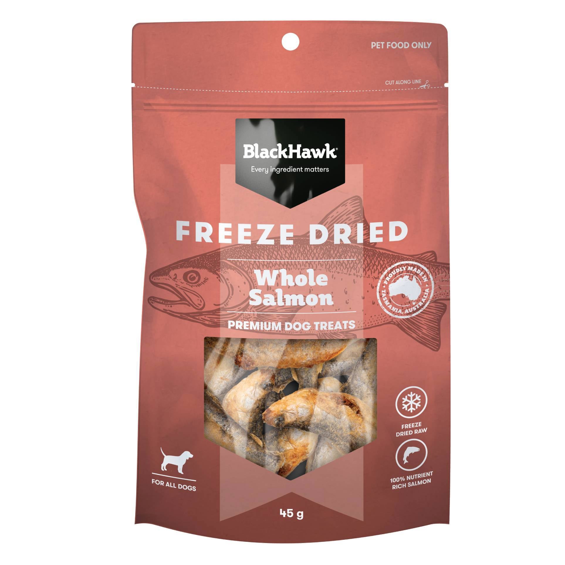 Black Hawk Freeze Dried Salmon Dog Treat 45G