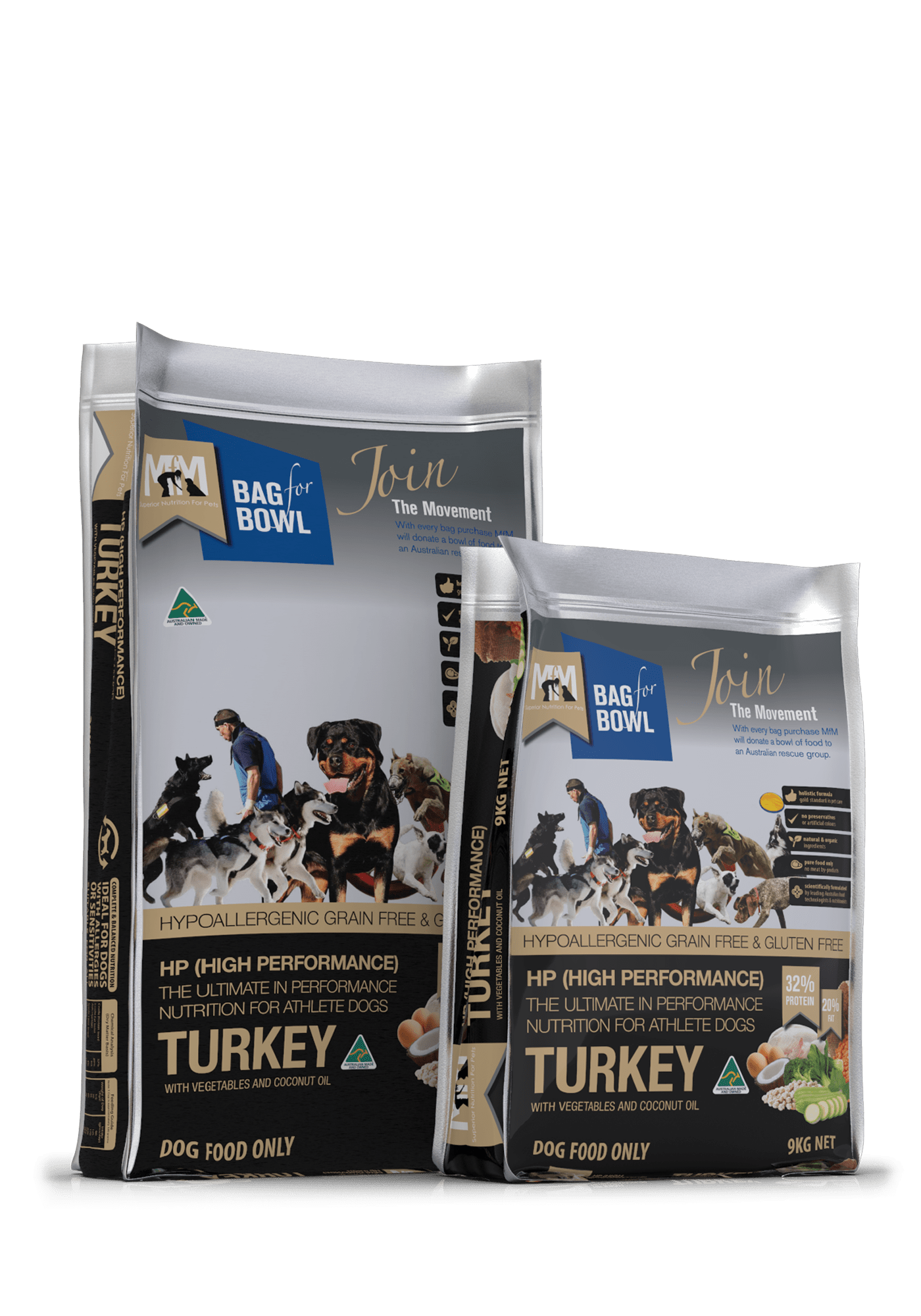 Meals For Mutts Dog Grain & Gluten Free High Performance Turkey Dry Food