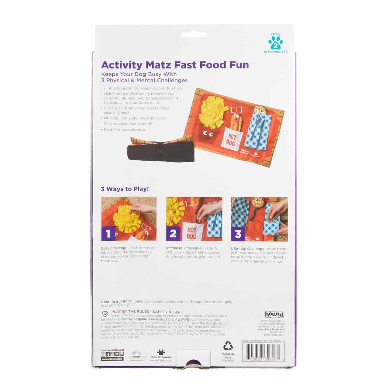 Nina Ottosson Dog Activity Matz - Fast Food Fun